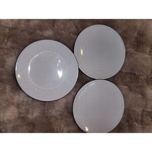 Vintage Butter Pat Johann Haviland Bavaria Germany White Lace Design 4 Inches